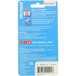 Bonfit America Inc., Санитайзер, насадочный колпачок для зубной щетки, 2 в упаковке