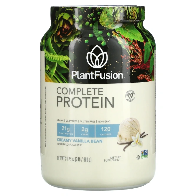 PlantFusion, Протеин чисто растительного происхождения, ванильные зерна, 908 г