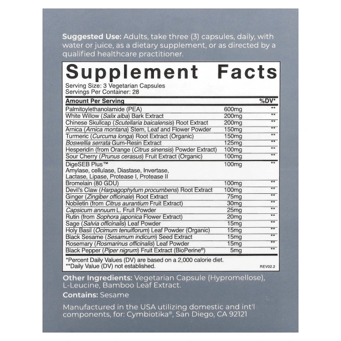 Cymbiotika, Inвоспалительное здоровье, 84 капсулы