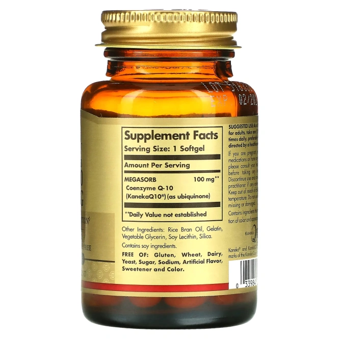 Solgar, Megasorb CoQ-10, мегасорб с коэнзимом Q-10, 100 мг, 90 капсул