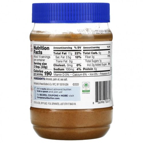 Peanut Butter & Co., Спред с миндальным маслом, 454 г (16 унций)