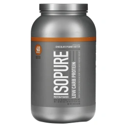 Nature's Best, IsoPure, IsoPure, Белковый порошок, Низкоуглеводный, Шоколад и арахисовое масло, 3 фунта (1,36 кг)