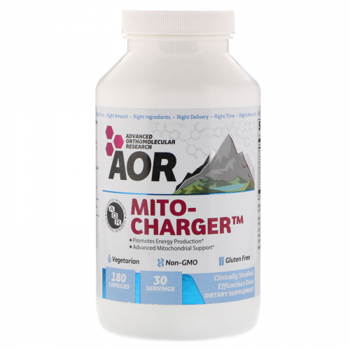 Advanced Orthomolecular Research AOR, Mito-Charger, 180 Capsules