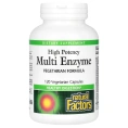 Natural Factors, Мультиферменты, сильное действие, вегетарианская формула, 120 вегетарианских капсул