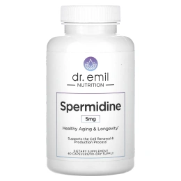 Dr. Emil Nutrition, спермидин, 5 мг, 60 капсул (2,5 мг в 1 капсуле)