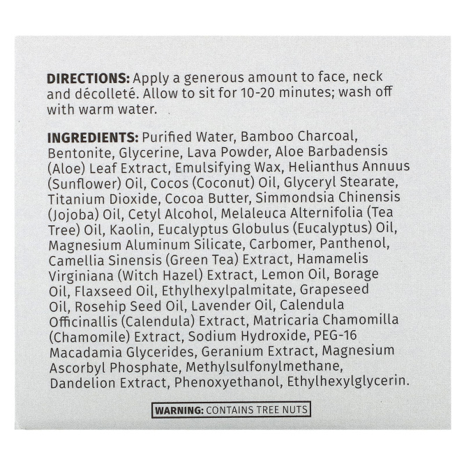 Reviva Labs, Бамбуковый уголь, маска для сужения пор, 2 унции (55 г)