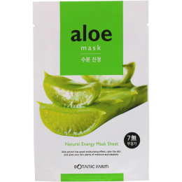 Botanic Farm, Natural Energy Mask Sheet, Aloe Mask, 1 Mask, 20 ml