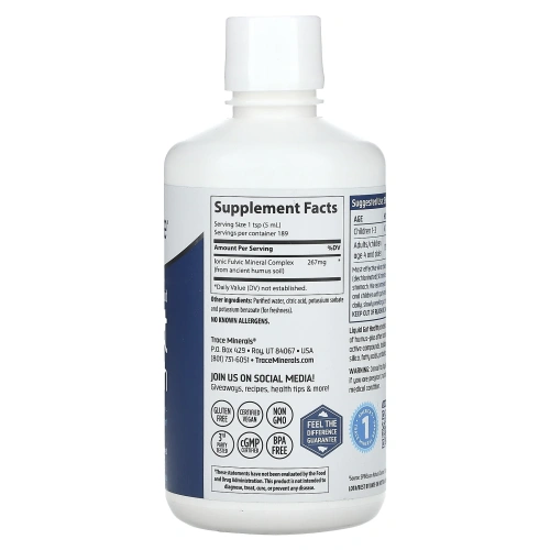 Trace Minerals ®, Liquid Gut Health, без добавок, 946 мл (32 жидк. Унции)