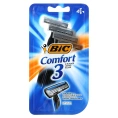 BIC, Comfort 3, одноразовые бритвенные станки, 4 шт.