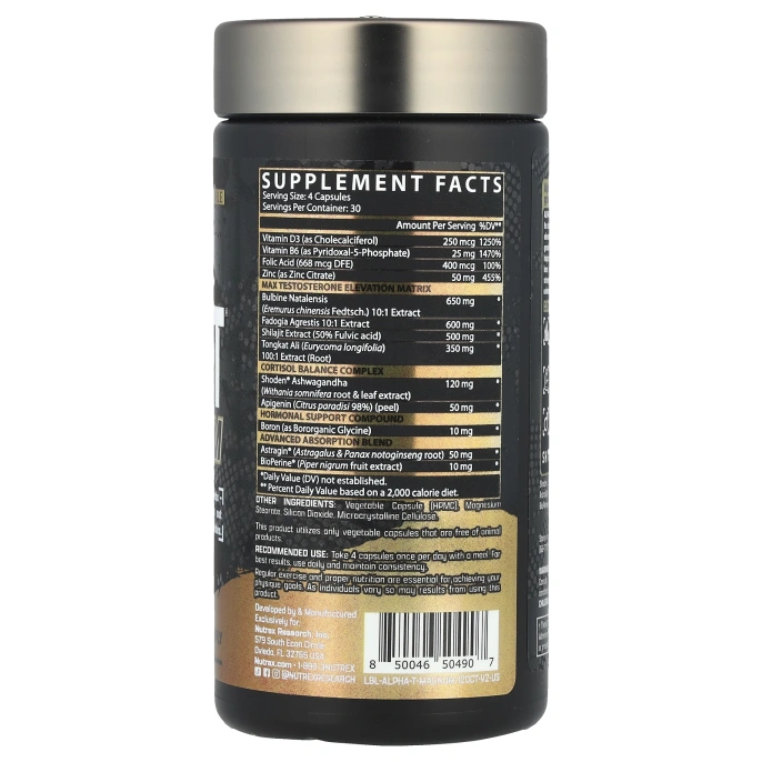 Nutrex Research, Alpha-T Magnum, 120 капсул