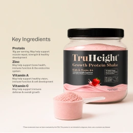 TruHeight, протеиновый коктейль для роста, для детей от 4 лет, клубничное молоко, 400 г (14 унций)
