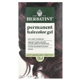 Herbatint, Перманентная краска-гель для волос, 5M, светлый махагоновый каштан, 4,56 жидкой унции (135 мл)