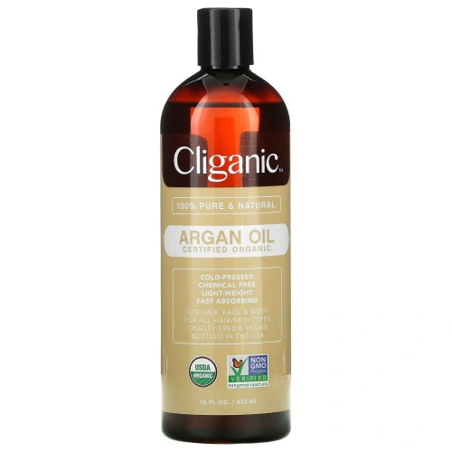 Cliganic, Органическое аргановое масло, 473 мл (16 жидк. Унций)