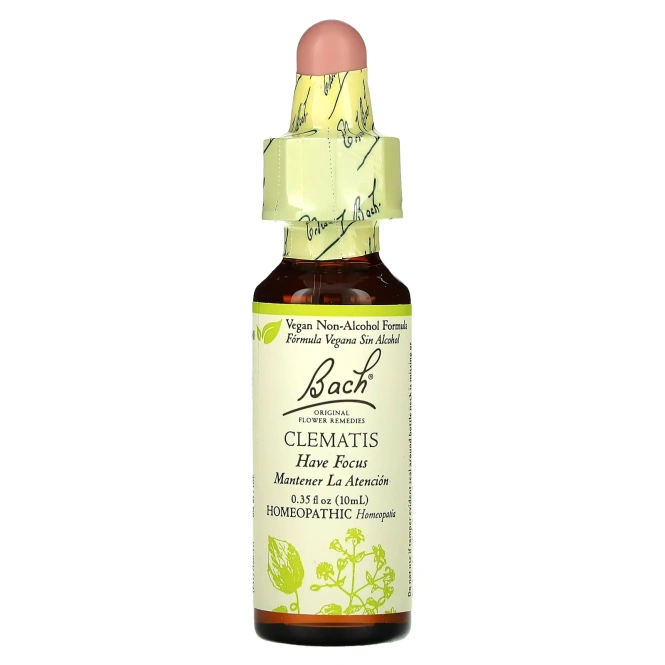Bach, Original Flower Remedies, клематис, 10 мл (0,35 жидк. унции)