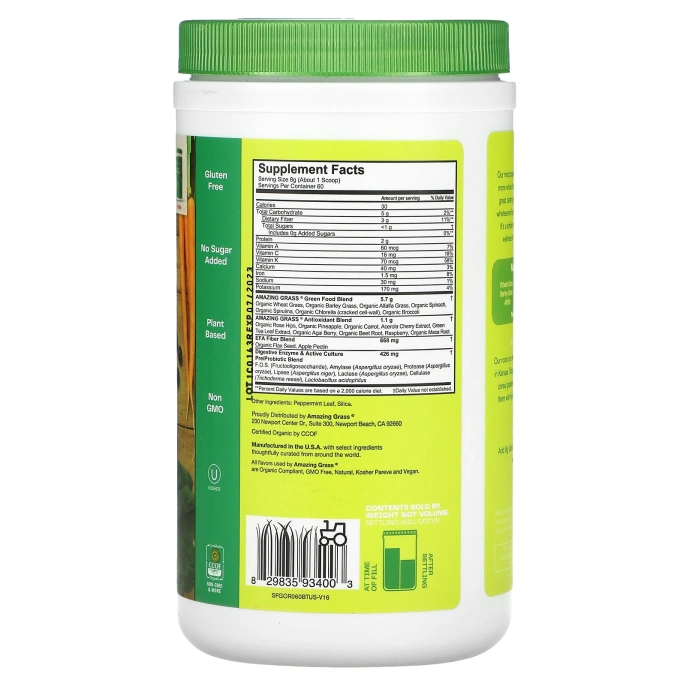 Amazing Grass, Оригинальная зеленая суперпища, 17 унц. (480 г)