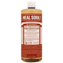 Dr. Bronner's, Чистое Кастильское мыло Эвкалипт 32 жидких унции