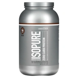 Nature's Best, IsoPure, Протеиновый порошок Isopure, не содержит углеводов, печенье с кремом, 3 фунта (1.36г)