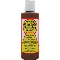 Maui Babe, Лосьон для придания коричневого цвета - Полностью натуральный быстрый темный загар 4 жидких унции