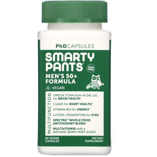SmartyPants, Men's 50+ Formula, 60 Vegan Capsules