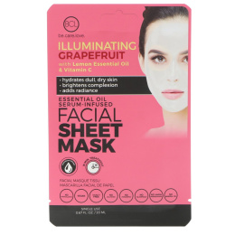 BCL, Be Care Love, Essential Oil Serum-Infused Facial Sheet Mask, Illuminating Grapefruit, 1 Mask