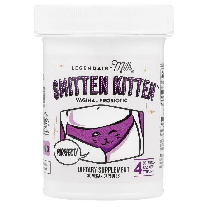 Legendairy Milk, Вагинальный пробиотик Smitten Kitten ™, 30 веганских капсул