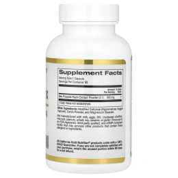 California Gold Nutrition, Прополис 2X, концентрированный экстракт, 500 мг, 90 вегетарианских капсул