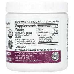 Fungi Perfecti, Трутовик разноцветный, мицелий грибов в порошке, добавка для укрепления иммунитета, 100 г