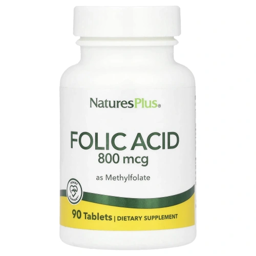 Nature's Plus, Фолиевая кислота, 800 мкг, 90 таблеток