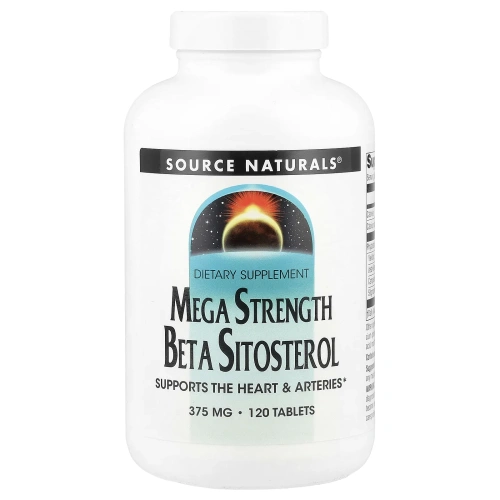 Source Naturals, Mega Strength Beta Sitosterol, 375 мг, 120 таблеток