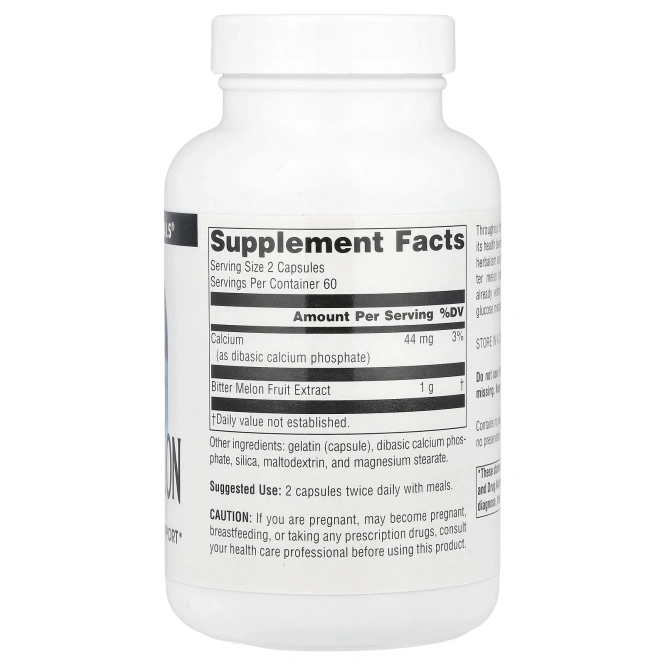 Source Naturals, Горькая дыня, 120 капсул