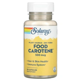 Solaray, Food Carotene, Натуральный источник, 10 000 МЕ, 30 капсул