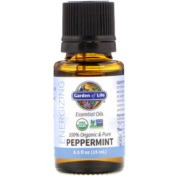 Garden of Life, Organic Essential Oil - Peppermint, Energizing, 0.5 fl oz (15mL) Liquid