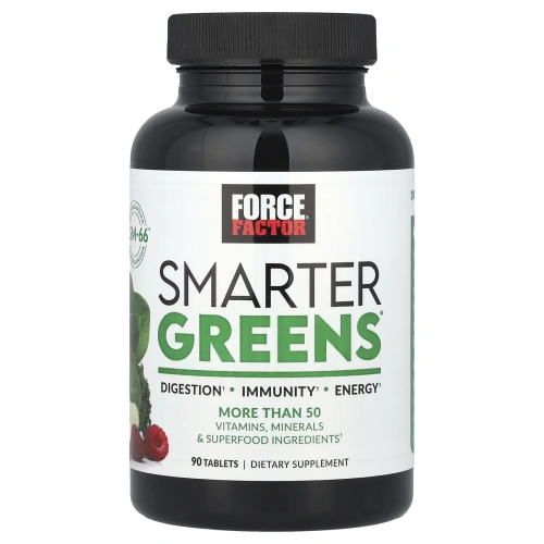 Force Factor, Smarter Greens, 90 таблеток