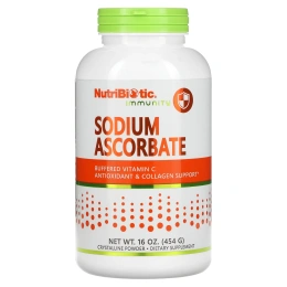 Аскорбат натрия Sodium Ascorbate NutriBiotic в порошке, 16 унций (454 г)