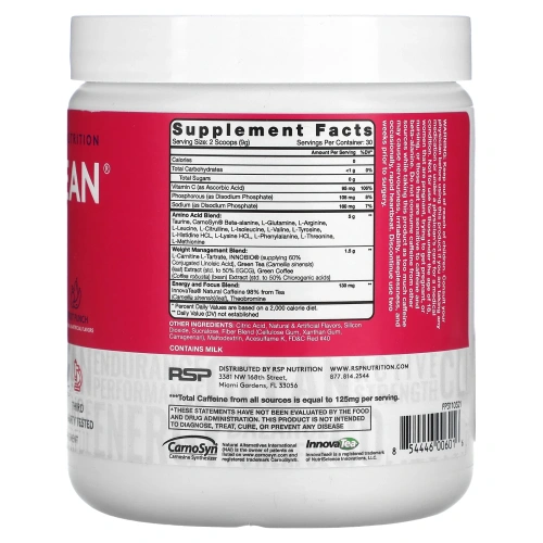 RSP Nutrition, Энергетическая формула Amino Lean, фруктовый заряд, 8,25 унц. (234 г)