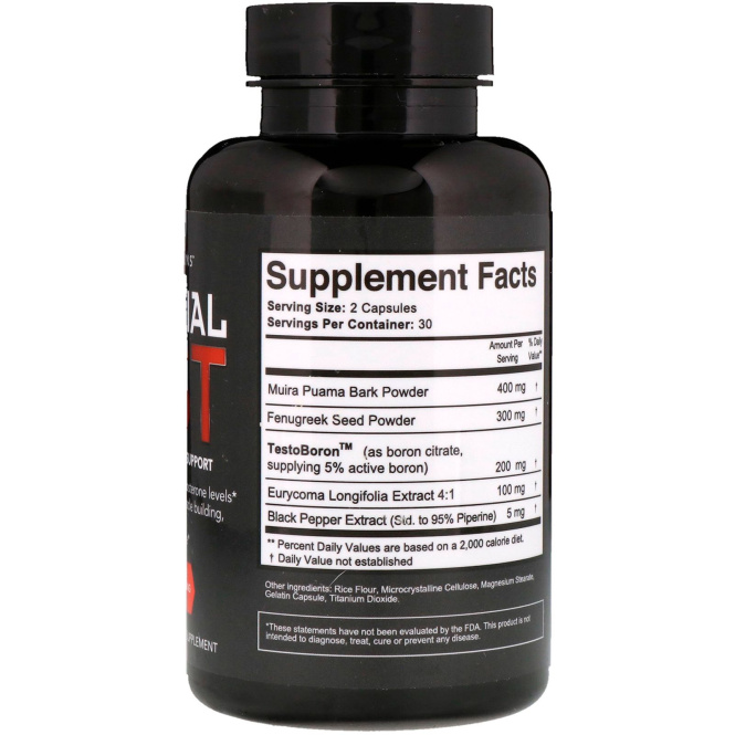 FURIOUS FORMULATIONS, Essential Test Natural Testosterone Support, 60 Capsules