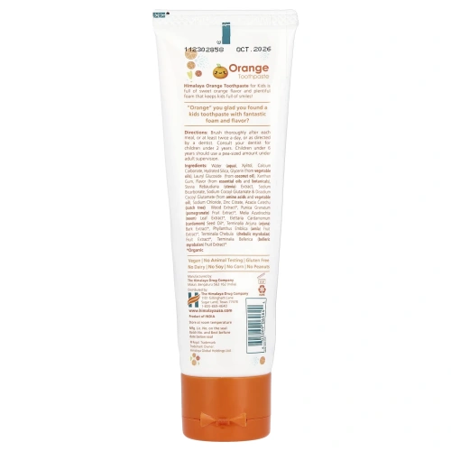 Himalaya, Kids, Зубная паста с апельсином, 4,0 унции (113 г)