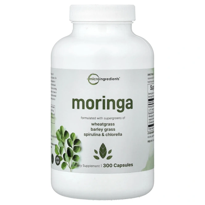Micro Ingredients, моринга, 300 капсул