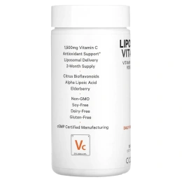 Codeage, витамины, липосомальный витамин C+, витамин C, кверцетин, шиповник, цинк, 180 капсул