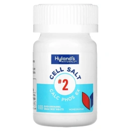Hyland's Naturals, клеточная соль № 2, калькарея фосфорика (Calc phos) 6x, 100 отдельных быстрорастворимых таблеток