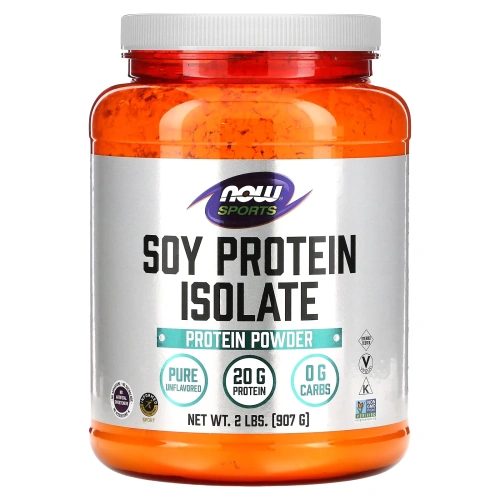 Now Foods, Спортивное питание, Изолят соевого протеина, натуральный вкус, 2 фунта (907 г)
