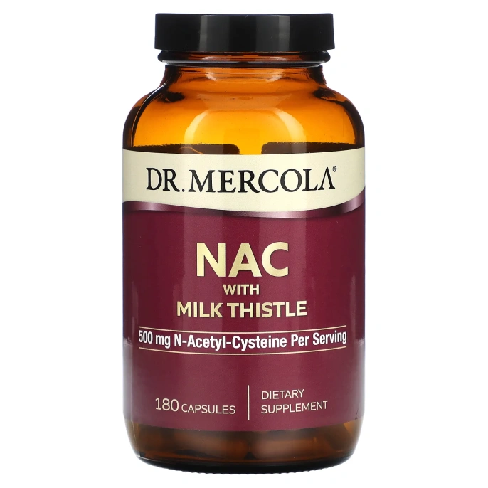 Dr. Mercola, NAC с расторопшей 180 капсул