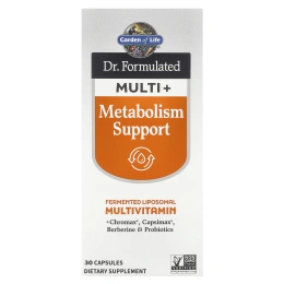 Garden of Life, Компания Dr. Formated Multi +, поддержка метаболизма, 30 капсул