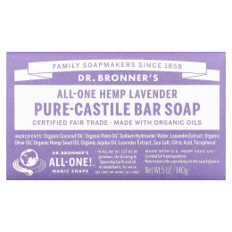 Dr. Bronner's, Чистое Кастильское мыло Лаванда 5 унций