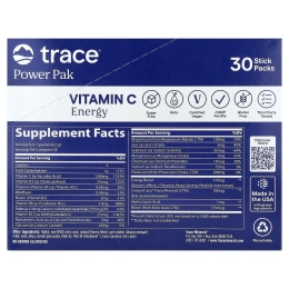 Trace, Power Pak, заряд энергии с витамином C, апельсин и манго, 30 стик-пакетов по 6,2 г (0,22 унции)
