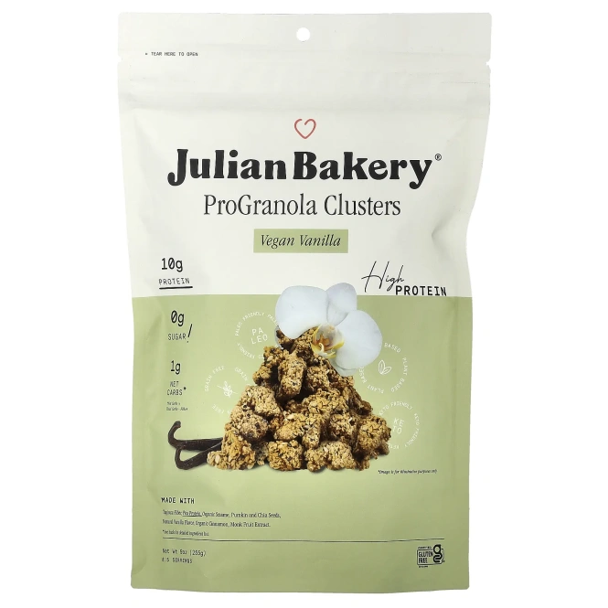 Julian Bakery, ProGranola Clusters, веганская ваниль, 255 г (9 унций)