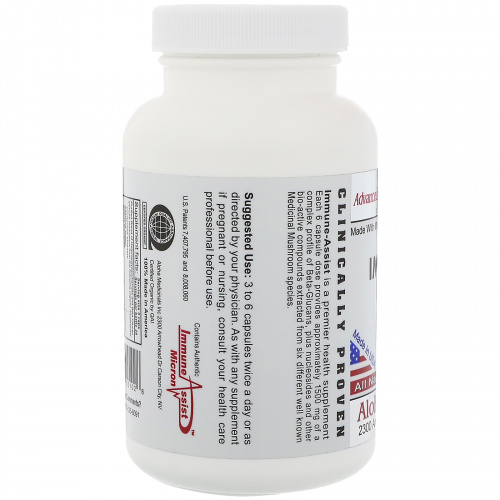 Aloha Medicinals Inc., Immune-Assist, формула для критического ухода, 500 мг, 84 капсул