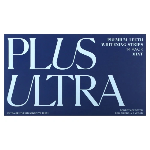 Plus Ultra, премиальные полоски для отбеливания зубов, мята, 14 шт.