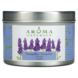 Aroma Naturals, Soy VegePure, спокойствие, свеча для поездок, лаванда, 2,8 унции (79,38 г)