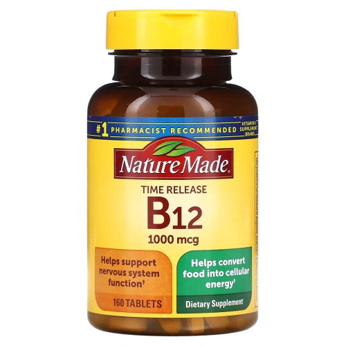 Nature Made, Витамин B-12, 1000 мкг, 160 таблеток